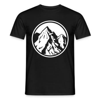 mountains symbol - Men's T-Shirt - black - Front - AI Model Male 178 light (178cm)