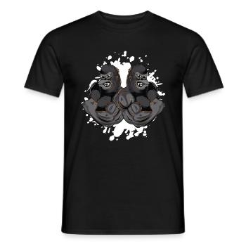 gorilla muskeln gym fitness beast - Männer T-Shirt - Schwarz - Vorne - AI Model Male 178 light (178cm)
