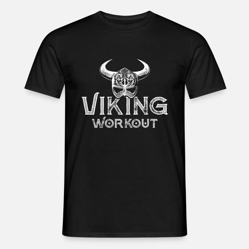 Wikinger Workout - Männer T-Shirt - Schwarz
