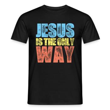 Jesus Christus Glaube - Männer T-Shirt - Schwarz - Vorne - AI Model Male 178 light (178cm)