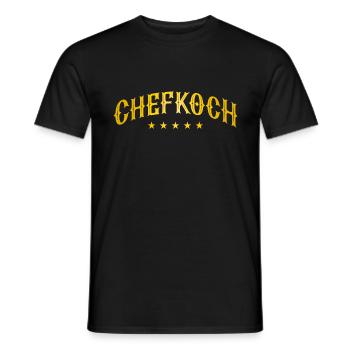 Chefkoch Kochen Sterne Koch - Männer T-Shirt - Schwarz - Vorne - AI Model Male 178 light (178cm)