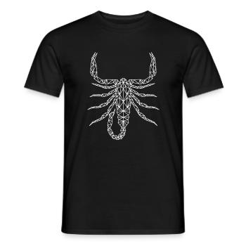 signe du zodiaque polygone scorpion - T-shirt homme - noir - Devant - AI Model Male 178 light (178cm)