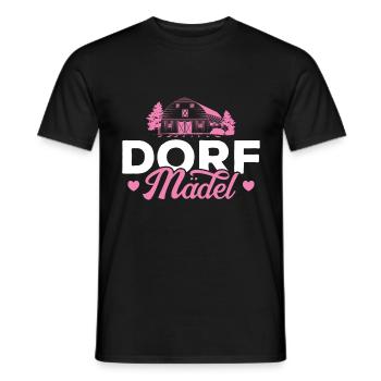 Dorf Mädel Frau Landwirtin Herz - Männer T-Shirt - Schwarz - Vorne - AI Model Male 178 light (178cm)