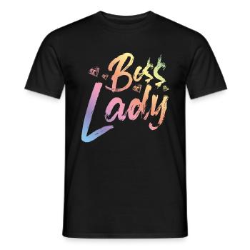 Boss Lady - Männer T-Shirt - Schwarz - Vorne - AI Model Male 178 light (178cm)