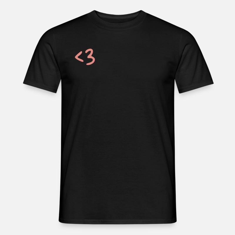 Kleiner als 3 - Männer T-Shirt - Schwarz