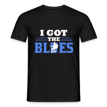 Ich hab den Blues Musik Gitarre Gitarrist Geschenk - Männer T-Shirt - Schwarz - Vorne - AI Model Male 178 light (178cm)