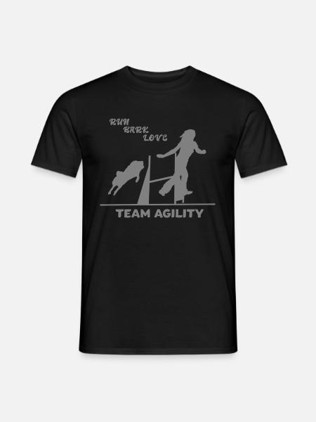 Agility fitte dogs sporting mistress - Men's T-Shirt - black