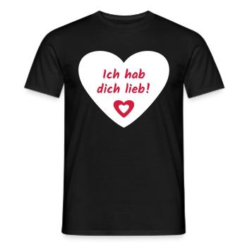 I have you Love Heart - Men's T-Shirt - black - Front - AI Model Male 178 light (178cm)