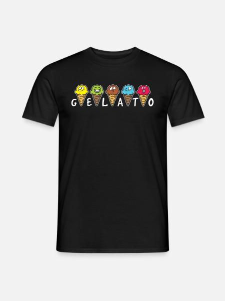 Gelato ice cream parlor - Men's T-Shirt - black