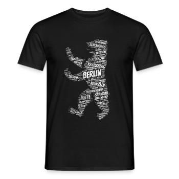 Ours de Berlin - T-shirt homme - noir - Devant - AI Model Male 178 light (178cm)