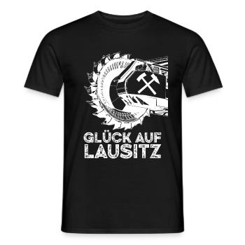 Glück auf Lausitz - Männer T-Shirt - Schwarz - Vorne - AI Model Male 178 light (178cm)