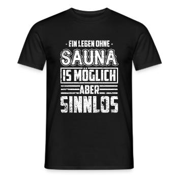 Saunagänger Geschenk - Männer T-Shirt - Schwarz - Vorne - AI Model Male 178 light (178cm)