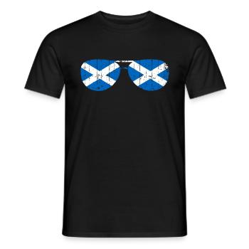 Schottland Schotte Flagge Sonnenbrille - Männer T-Shirt - Schwarz - Vorne - AI Model Male 178 light (178cm)