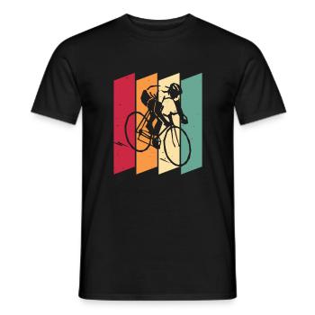Vintage Rennrad Roadbike Cycle Bicycle Geschenk - Männer T-Shirt - Schwarz - Vorne - AI Model Male 178 light (178cm)
