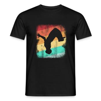 Parkour Parcour Freerunning Parkourläufer Jump - T-shirt homme - noir - Devant - AI Model Male 178 light (178cm)