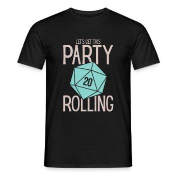 Stylo et papier D20 Dice RPG Player D20 Dice - T-shirt homme - noir - Devant - AI Model Male 178 light (178cm)