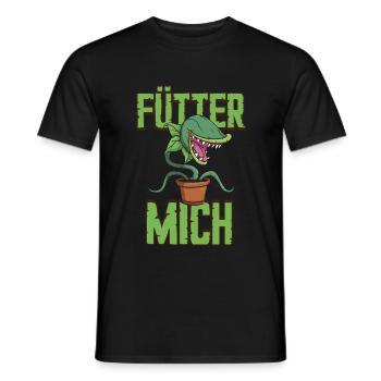 Venus Fliegenfalle Fleischfressende Pflanze - Männer T-Shirt - Schwarz - Vorne - AI Model Male 178 light (178cm)