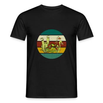 Carnivorous plant Carnivores Venus - Men's T-Shirt - black - Front - AI Model Male 178 light (178cm)