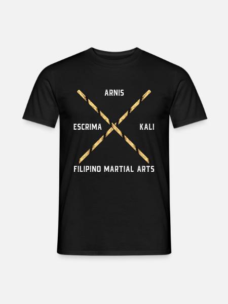 Arnis Escrima Kali Kampfkunst Selbstverteidigung - Männer T-Shirt - Schwarz