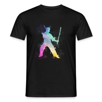 Silhouette Arnis Escrima Kali Art Martial - T-shirt homme - noir - Devant - AI Model Male 178 light (178cm)