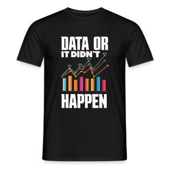 Datenanalyse Datentechnik Business Intelligence - Männer T-Shirt - Schwarz - Vorne - AI Model Male 178 light (178cm)