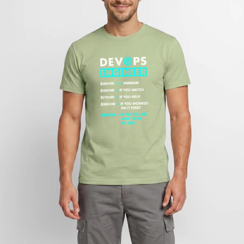 DevOps Ingenieur Cloud Computing Stundensatz Männer T-Shirt
