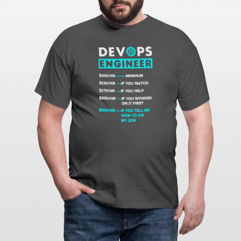 DevOps Ingenieur Cloud Computing Stundensatz Männer T-Shirt