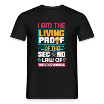 Thermodynamics Chemical Engineering Funny pun - Men's T-Shirt - black - Front - AI Model Male 178 light (178cm)