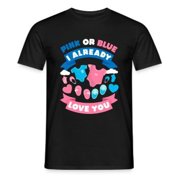 Gender Revealing Party Ideas Gender Revealer Cute - Men's T-Shirt - black - Front - AI Model Male 178 light (178cm)