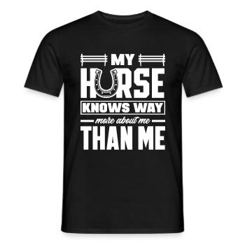 Equestrianism Equestrian Horse Riding My Horse - Men's T-Shirt - black - Front - AI Model Male 178 light (178cm)
