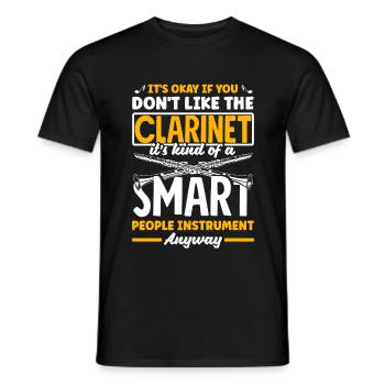 Clarinettiste basse Clarinettiste Clarinettiste Smart - T-shirt homme - noir - Devant - AI Model Male 178 light (178cm)
