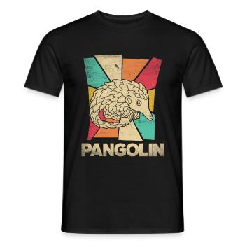 Scaly Anteater Pangolins Cute Pangolin Silhouette - Männer T-Shirt - Schwarz - Vorne - AI Model Male 178 light (178cm)