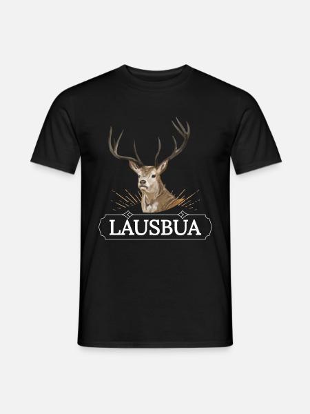 Lausbua Hirsch Lederhosen - Männer T-Shirt -