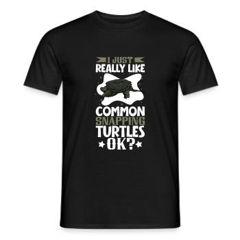 J’adore ma tortue serpentine - T-shirt homme - noir - Devant - AI Model Male 178 light (178cm)