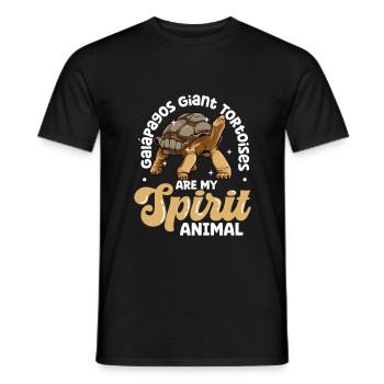 Mon animal spirituel - Tortue géante des Galápagos - T-shirt homme - noir - Devant - AI Model Male 178 light (178cm)