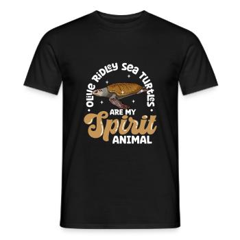 My Spirit Animal - Pazifische Ridley-Schildkröte - Männer T-Shirt - Schwarz - Vorne - AI Model Male 178 light (178cm)