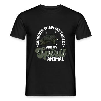 Mon animal spirituel - Tortue serpentine - T-shirt homme - noir - Devant - AI Model Male 178 light (178cm)