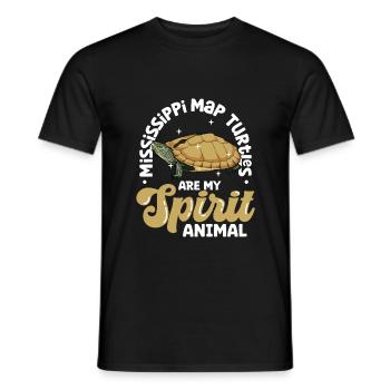 My Spirit Animal - Mississippi Mute Tortoise - Men's T-Shirt - black - Front - AI Model Male 178 light (178cm)