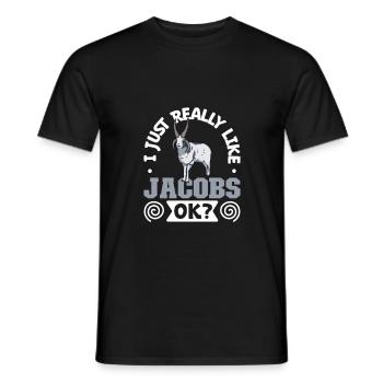 I love my Jacob sheep - Men's T-Shirt - black - Front - AI Model Male 178 light (178cm)