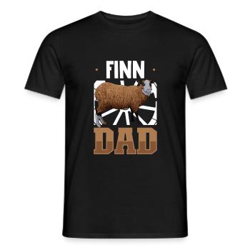 Finnschaf Papa - Männer T-Shirt - Schwarz - Vorne - AI Model Male 178 light (178cm)