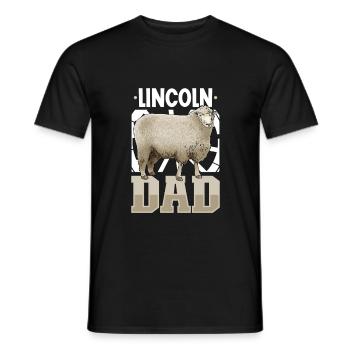 Lincoln Sheep Dad - Men's T-Shirt - black - Front - AI Model Male 178 light (178cm)