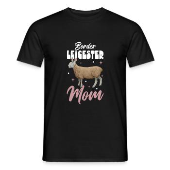 Border Leicester Mom - Men's T-Shirt - black - Front - AI Model Male 178 light (178cm)