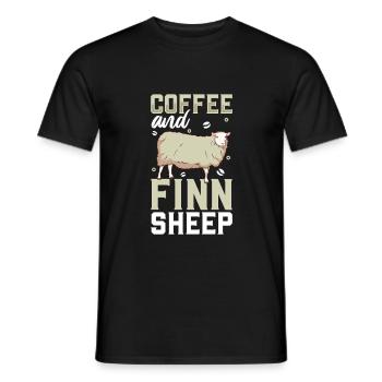 Kaffee und Finnschaf - Männer T-Shirt - Schwarz - Vorne - AI Model Male 178 light (178cm)