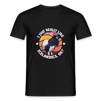 J’adore ma chèvre islandaise - T-shirt homme - noir - Devant - AI Model Male 178 light (178cm)
