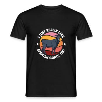 J’adore ma chèvre espagnole - T-shirt homme - noir - Devant - AI Model Male 178 light (178cm)