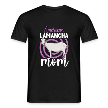 Mom of a LaMancha goat - Men's T-Shirt - black - Front - AI Model Male 178 light (178cm)