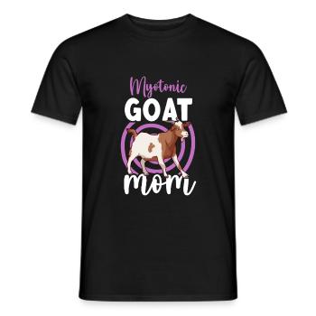 Mom of a Myotonic Goat - Men's T-Shirt - black - Front - AI Model Male 178 light (178cm)