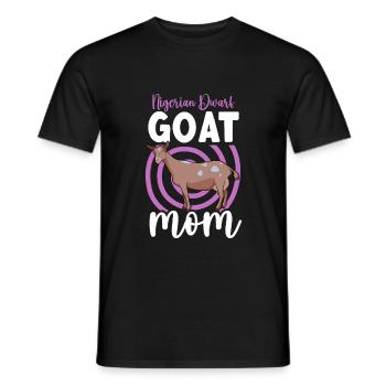 Mama einer Afrikanische Zwergziege - Männer T-Shirt - Schwarz - Vorne - AI Model Male 178 light (178cm)