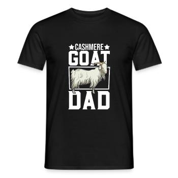 Papa d’une chèvre cachemire - T-shirt homme - noir - Devant - AI Model Male 178 light (178cm)