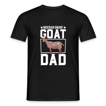 Papa einer Afrikanische Zwergziege - Männer T-Shirt - Schwarz - Vorne - AI Model Male 178 light (178cm)